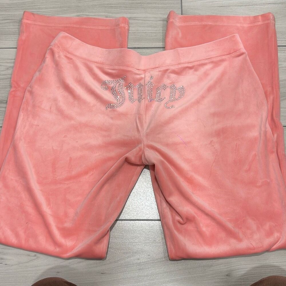 NWT juicy couture Strawberry ice pink track suit size xl   Bedazzled butt and ba - Picture 5 of 13